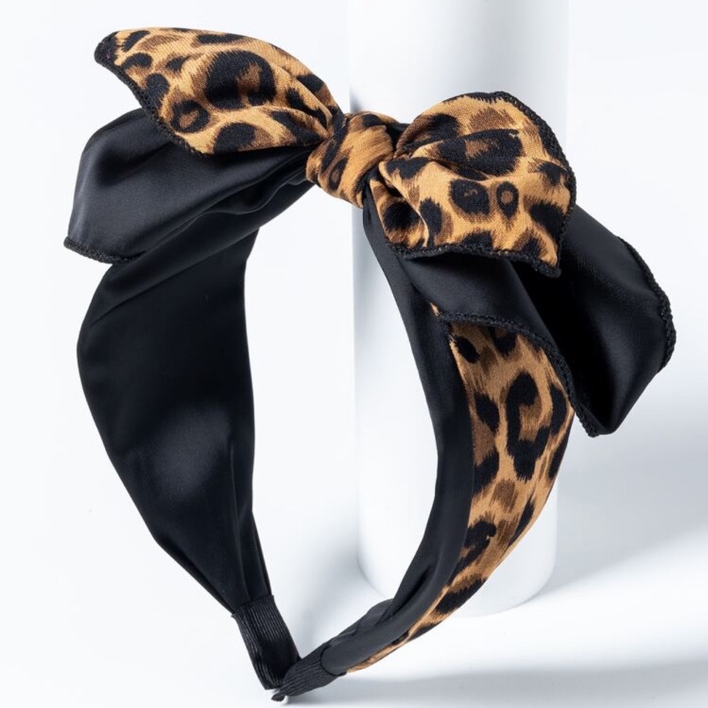 Leopard Print Black Headband